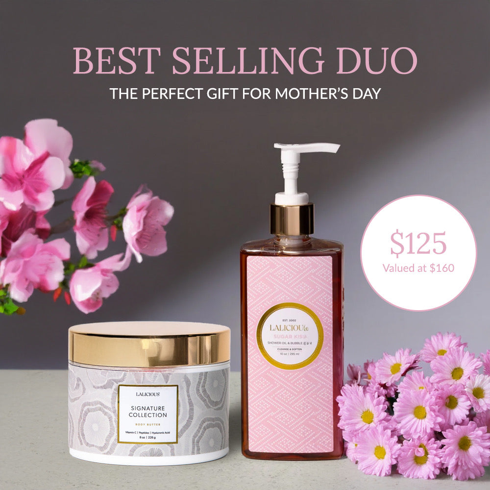 Lalicious Best Selling Duo Giftset - Sugar Kiss Shower Oil and The Signature Body Butter