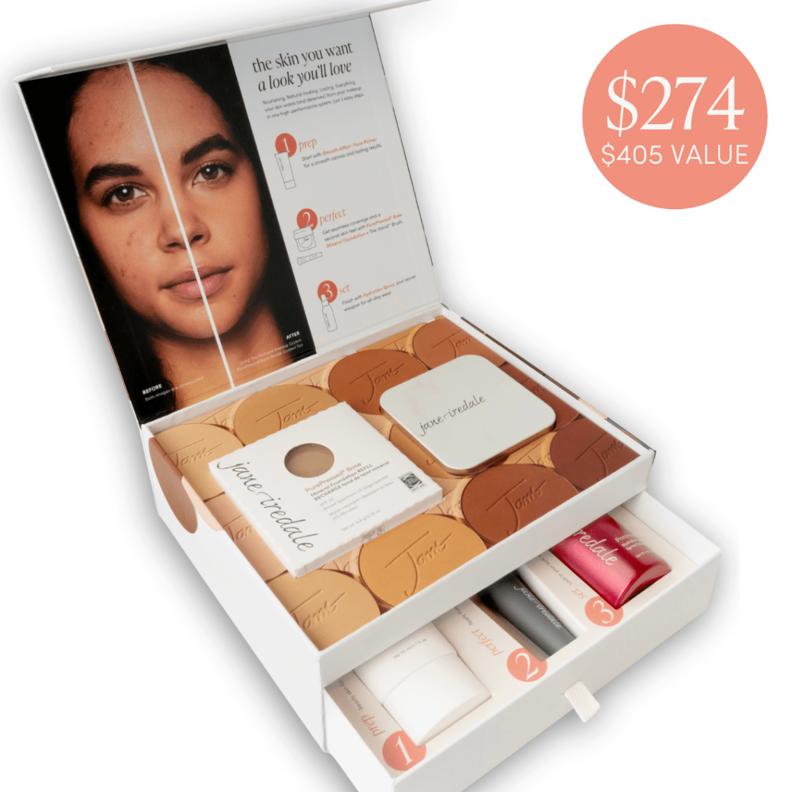 Jane Iredale - The Skincare Makeup System - Filled Box Set